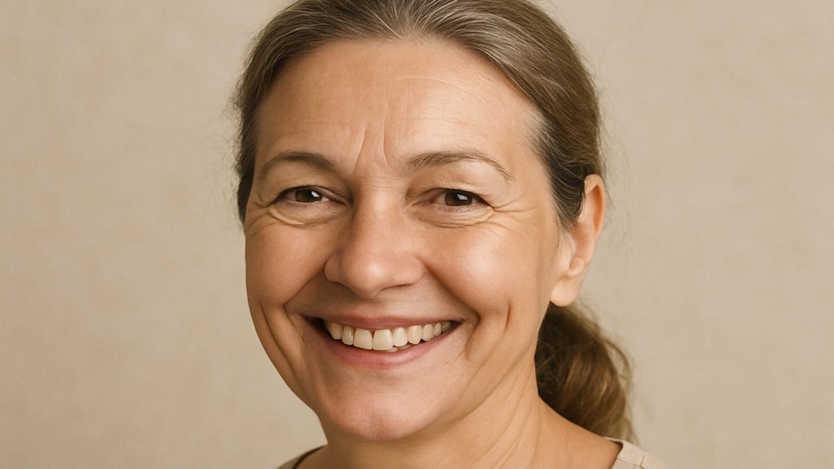 Mature female model ageing gracefully