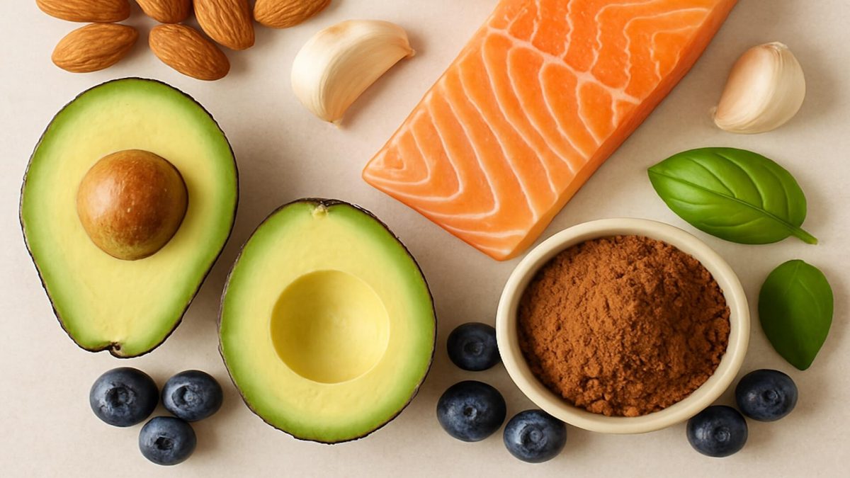 Spread of foods good for your skin