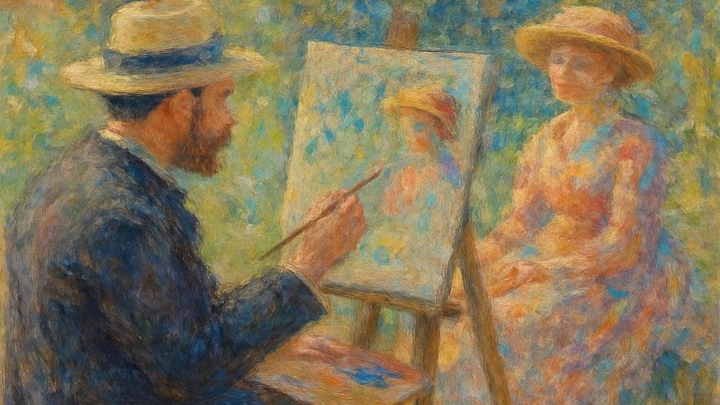Impressionist period artist capturing radiance in impressionist style