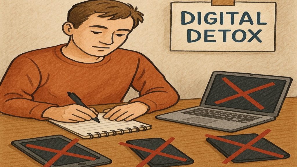 Digital detox vector