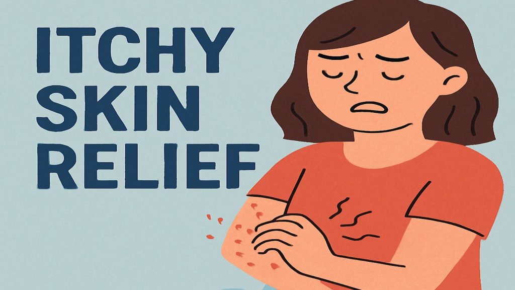 Itchy skin relief pruritus poster