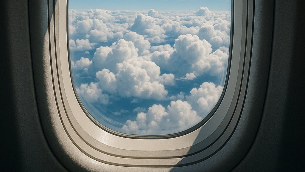 View out of aeroplane window