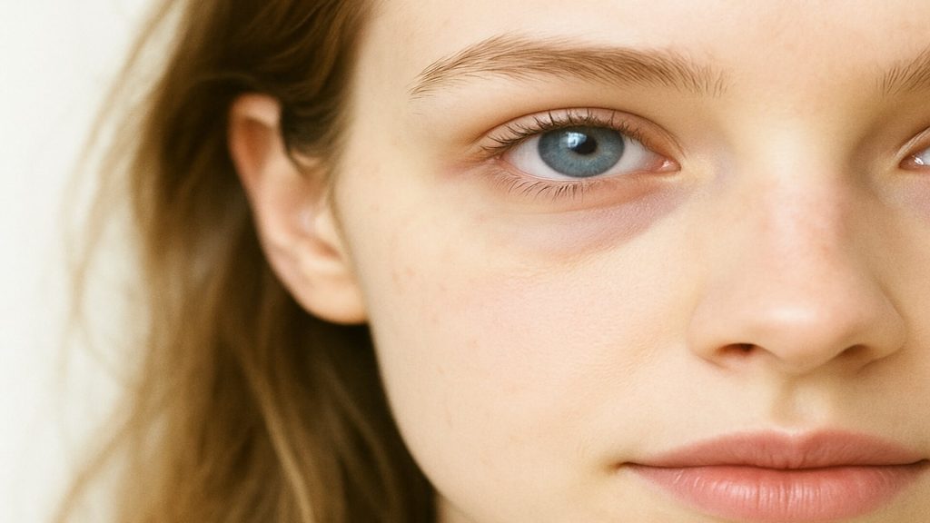 Woman with dark circles under eyes