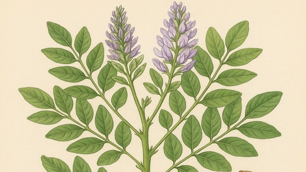 Liquorice plant vector diagram