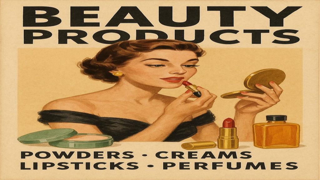 Old print beauty ad poster