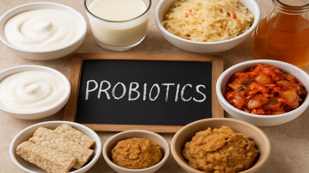 Spread of foods high in probiotics